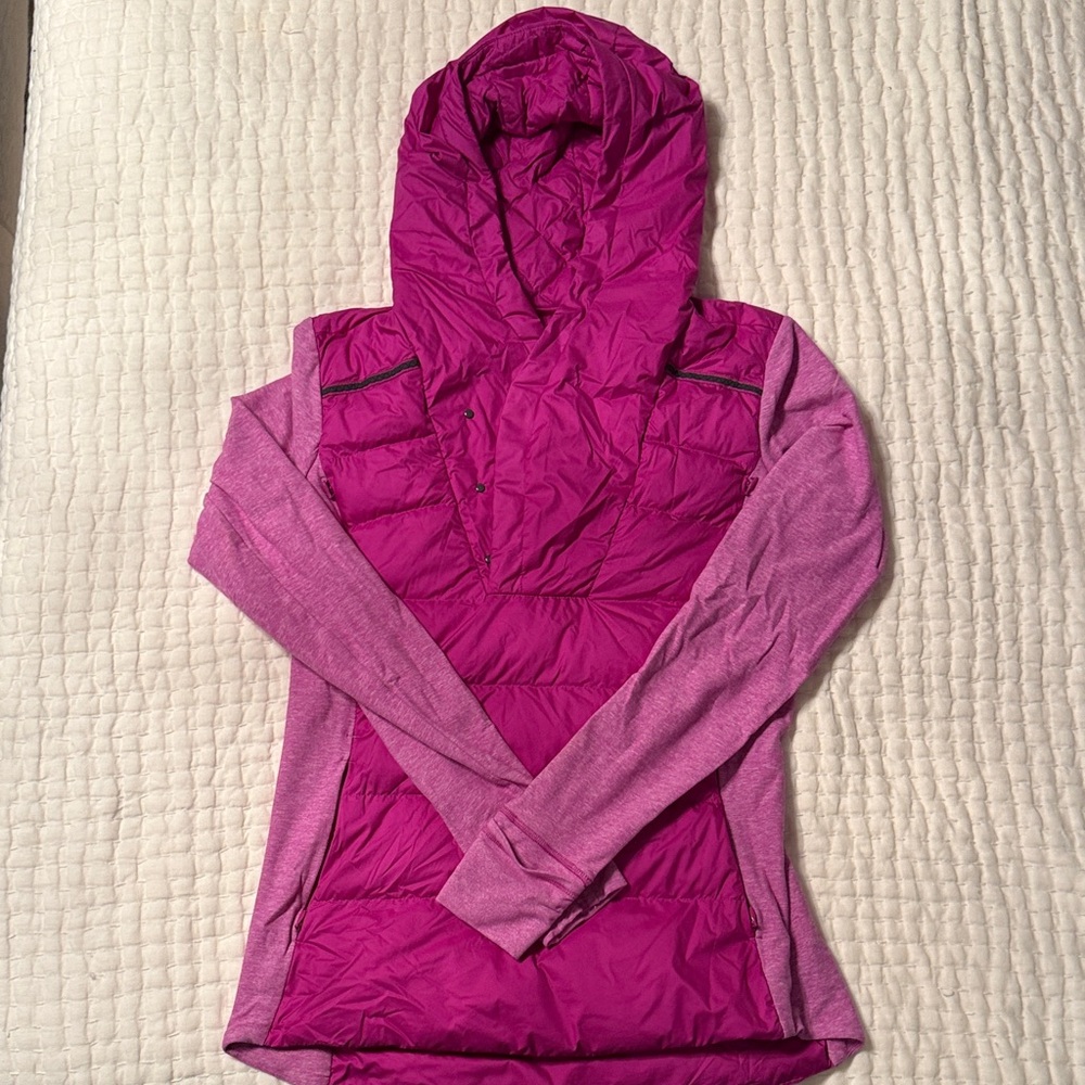 Lululemon Athletica Magenta Hooded Down Sweatshirt